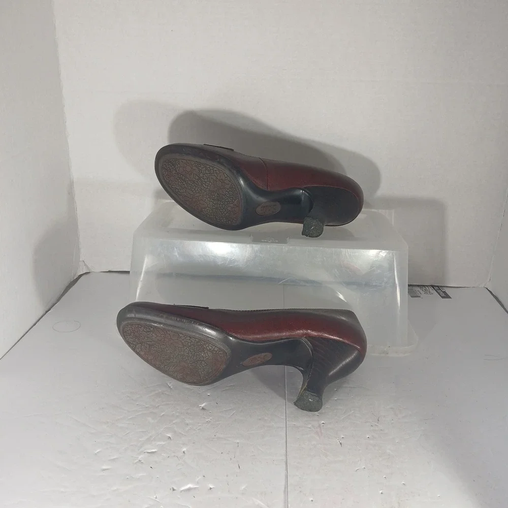 Sofft Leather Loafer Pumps 6.5M Brown Dark Academia Officecore Heels